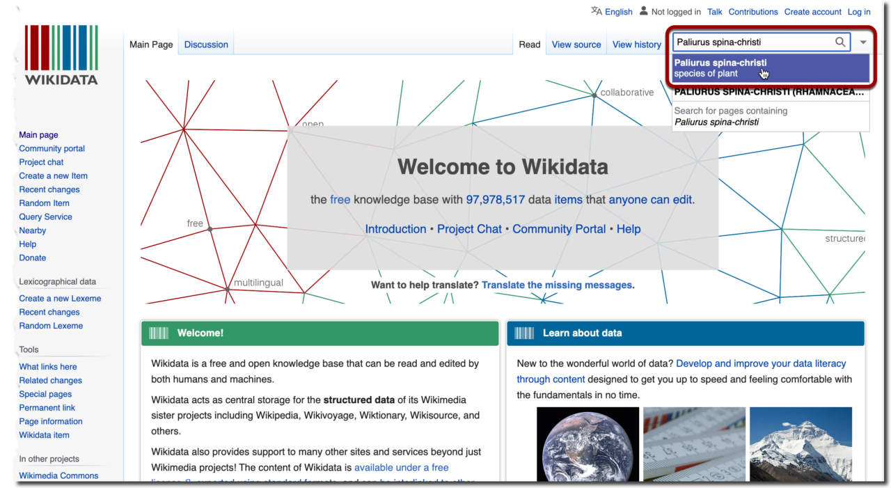 Hoe voeg ik een woord in een andere taal toe aan een item op Wikidata